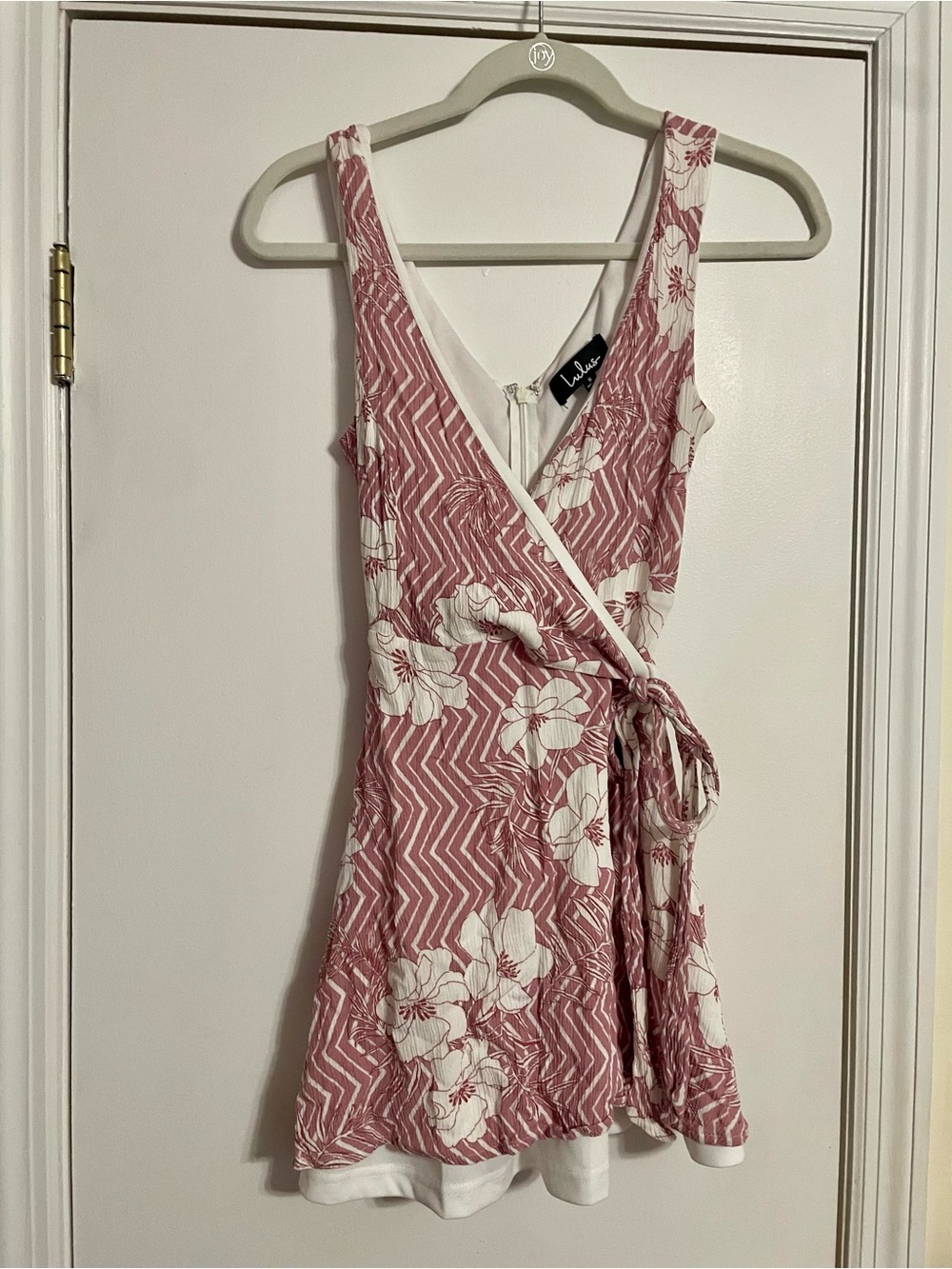 Lulu's Floral Faux Wrap Mini Dress